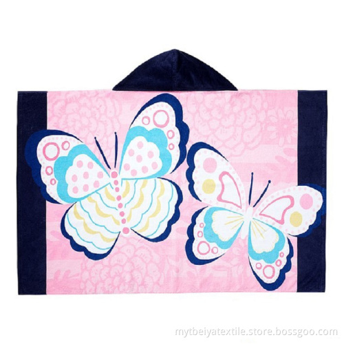 New Design Animal Shape Hooded Poncho Towel For Kids